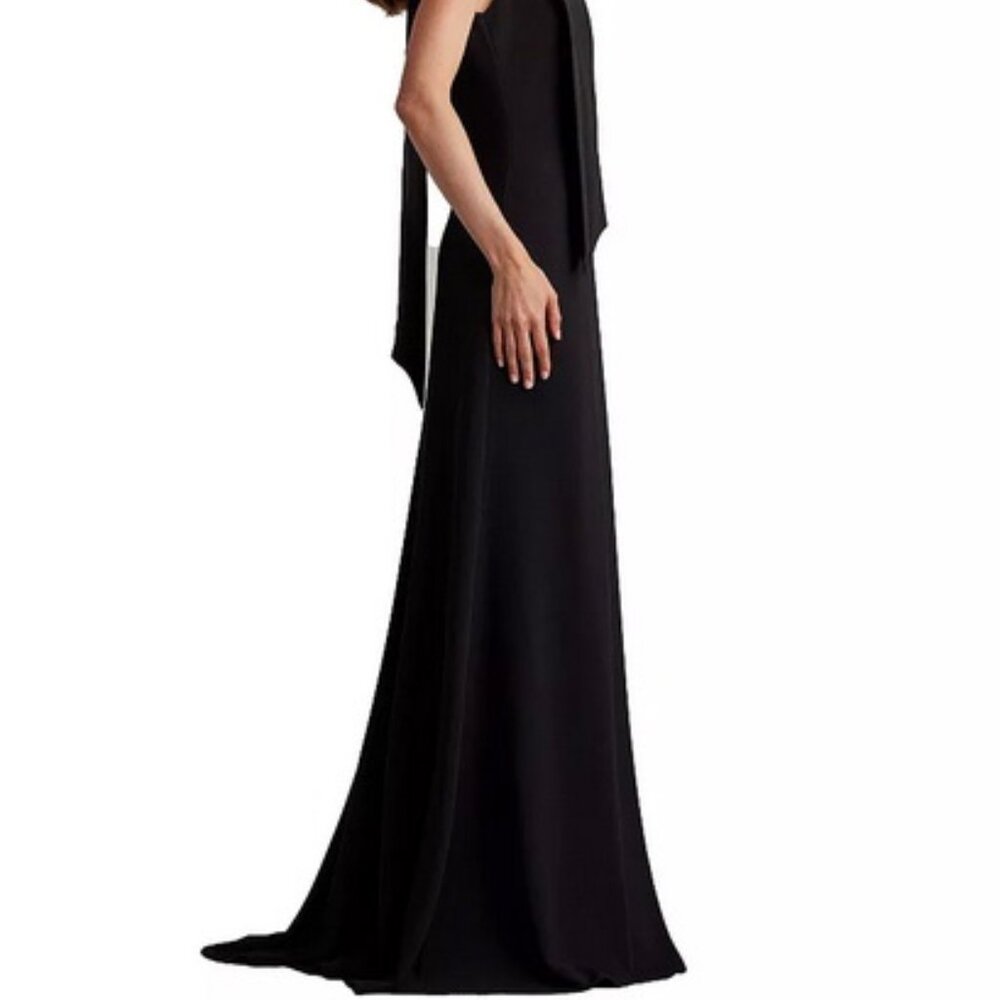 Tadashi Shoji Black Bow Neck Gown - Picture 4 of 7